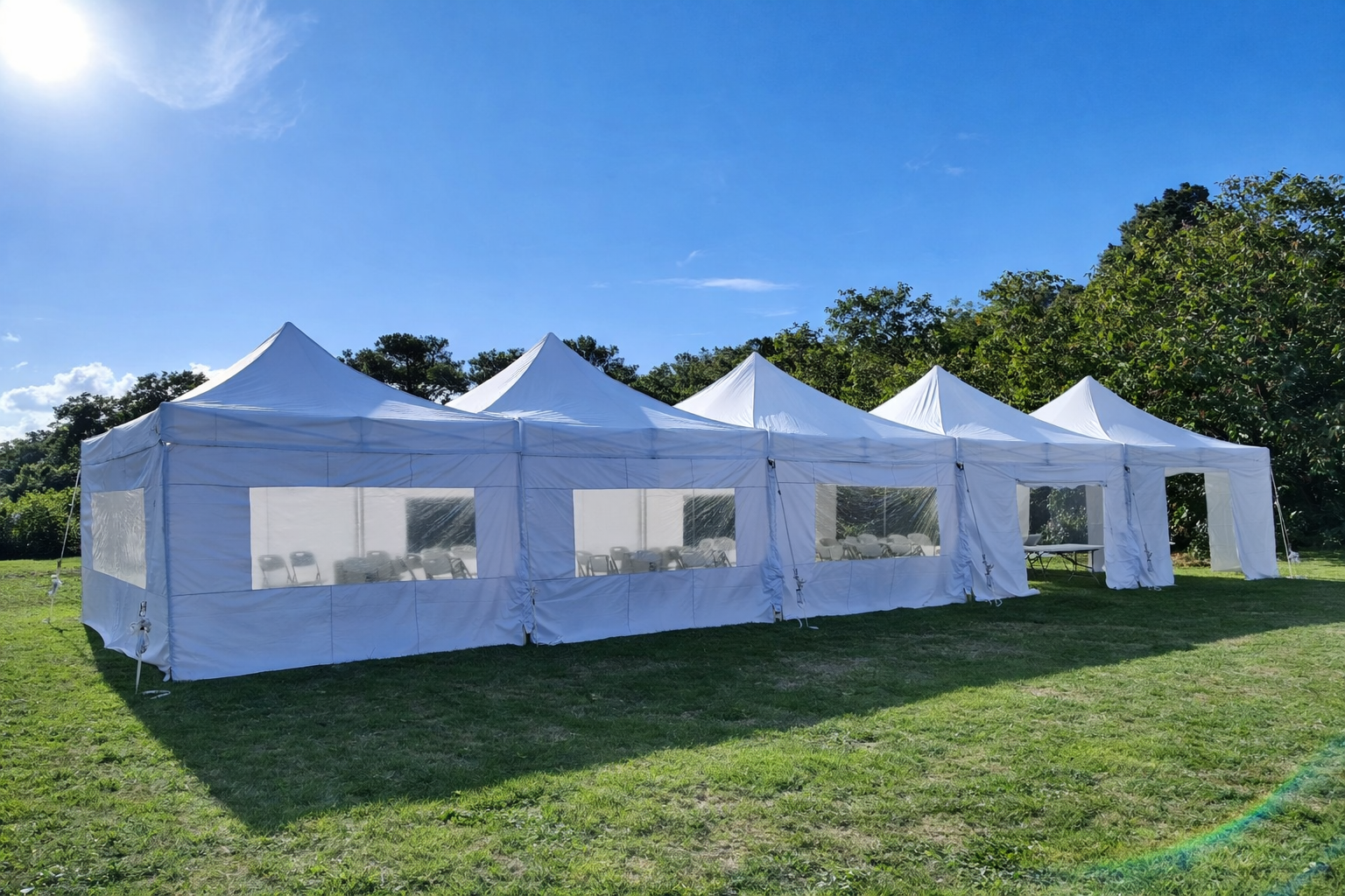 Location chapiteau 6 × 20 m – Tente de réception modulable