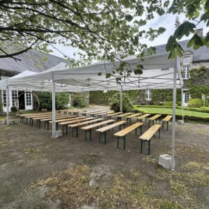 Tente 6x12m assemblage de 3 tentes 6x4m