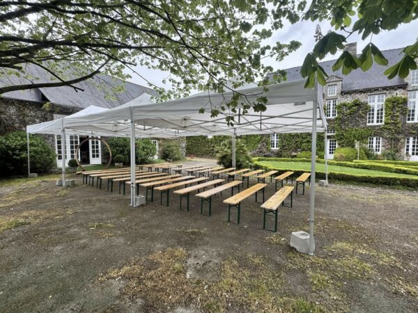 Tente 6x12m assemblage de 3 tentes 6x4m