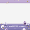 Filtre Anniversaire 21 ans Borne photobooth