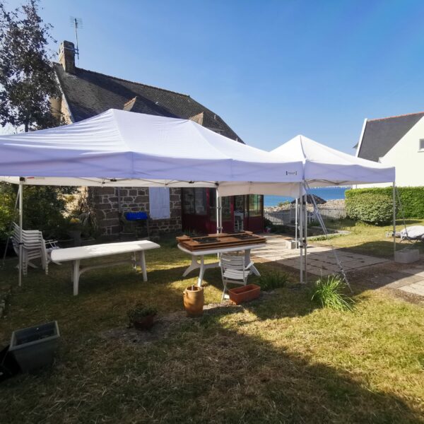 Tente 6x12m assemblage de 3 tentes 6x4m
