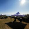Tente 6x12m assemblage de 3 tentes 6x4m