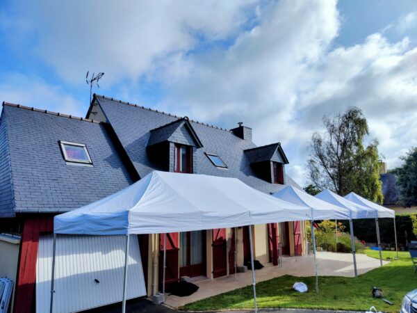 Tente 6x12m assemblage de 3 tentes 6x4m