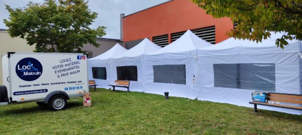 Tente pliante barnum 4x16m (45x(4x4m))