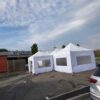 Tente 6x12m assemblage de 3 tentes 6x4m