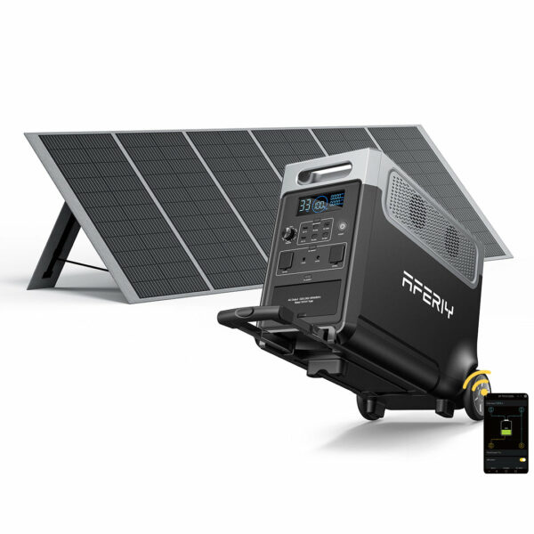 Batterie nomade Station D'énergie Portable d'une Capacité de 3840Wh avec panneau solaire 400w en option