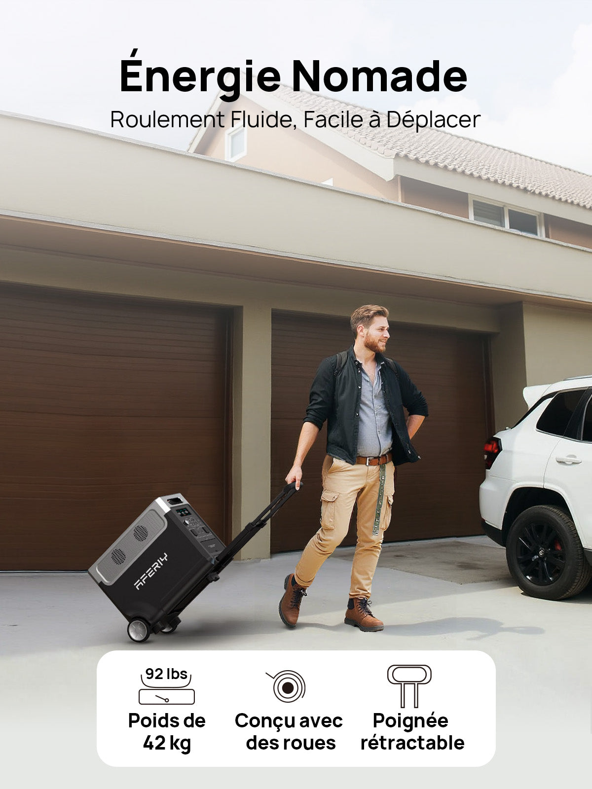 Station D'énergie Portable d'une Capacité de 3840Wh avec panneau solaire 400w en option – Image 8