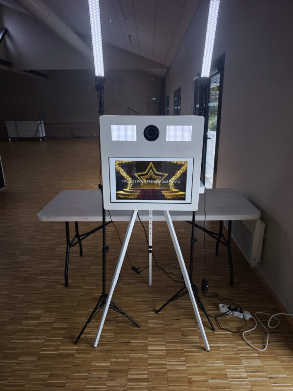 Borne Photobooth – 200 Photos Imprimées + Numérique Illimité